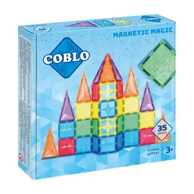 Coblo Coblo Magnetische bouwstenen Glitter 35-delig