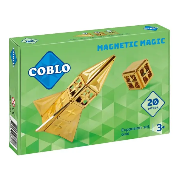 Coblo Coblo Magnetische tegels Goud 20-delig