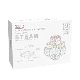 MNTL MNTL Magnetic Tiles Magnetische Tegels Rainbow sterren - 42 stuks