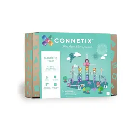 CONNETIX  Magnetisch Knikkerbaan pastelkleurig 106-delig