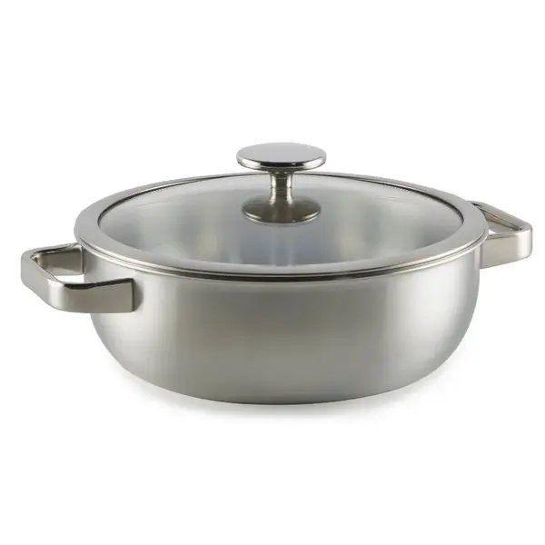 Habonne Habonne Hapjespan -  Braadpan - Sudderpan RVS 5-ply - 26 cm geschikt voor downdraft
