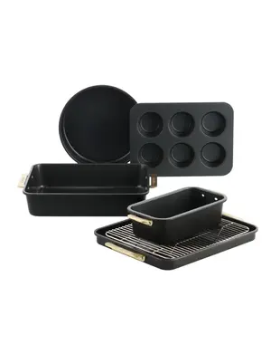 Greenpan Padova Keramische Bakset 6-delig Black
