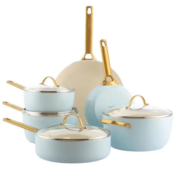Greenpan Greenpan Padova pannenset 10-delig - Light blue