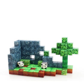 Magnetenspeelgoed.nl My World Magnetische bouwstenen Panda 128 stuks