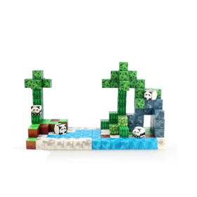 Magnetenspeelgoed.nl Magnetische bouwstenen Panda 144 stuks