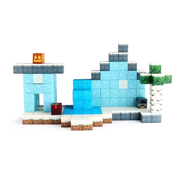 Magnetenspeelgoed.nl Magnetische bouwstenen Sneeuwwereld 138 stuks