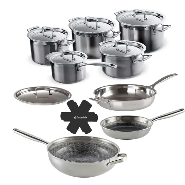 Le Creuset Le Creuset Magnetik Pannenset  RVS 9-delig