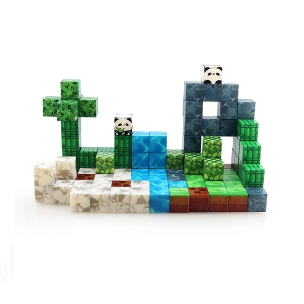 Magnetenspeelgoed.nl Magnetische bouwstenen Panda 100 stuks
