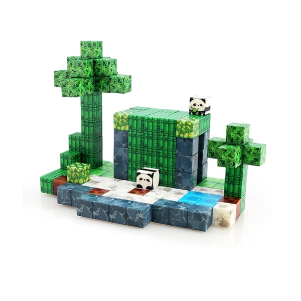 Magnetenspeelgoed.nl  Magnetische bouwstenen Panda 134 stuks