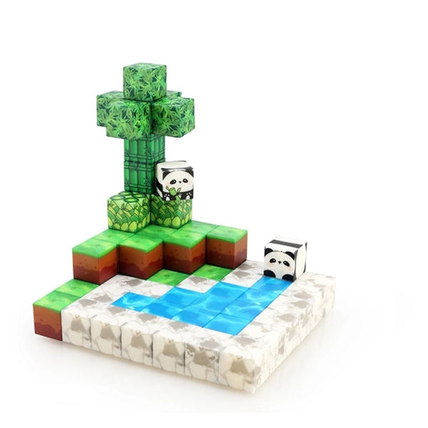 Magnetenspeelgoed.nl Magnetische bouwstenen Panda 65 stuks