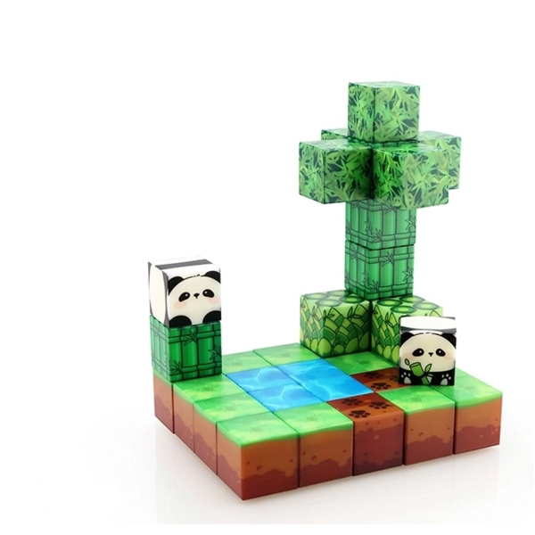 Magnetenspeelgoed.nl Magnetische bouwstenen Panda 34 stuks