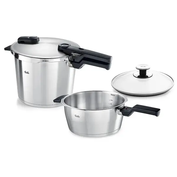 Fissler Fissler Vitaquick Premium Snelkookpan-set 3.5L & 6L met stoominzet düdüklü tencere
