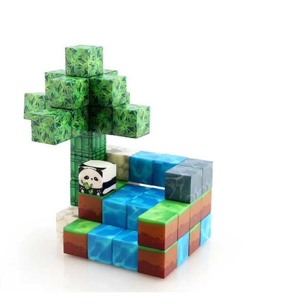 Magnetenspeelgoed.nl My World Magnetische bouwstenen Panda 48 stuks
