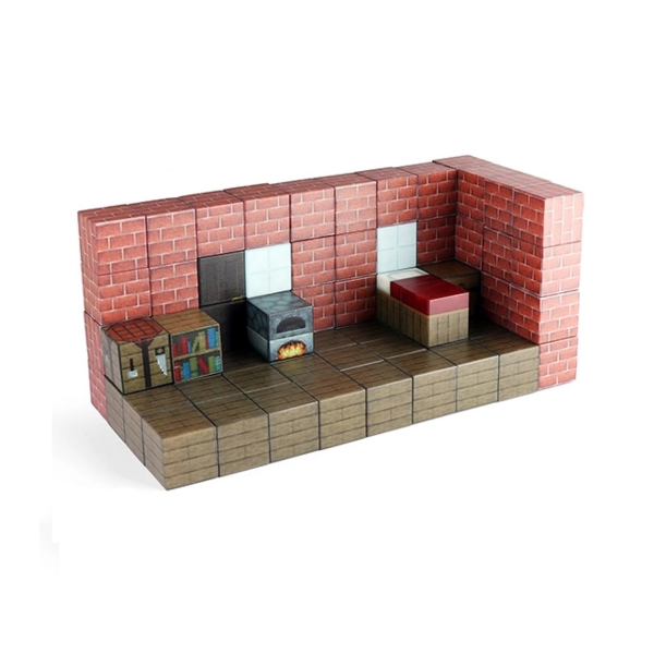 Magnetenspeelgoed.nl Magnetisch speelgoed 80 bouwstenen Rode hut voor minecraft fans