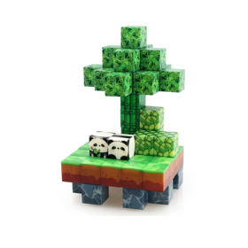 Magnetenspeelgoed.nl My World Magnetische bouwstenen Panda 61 stuks