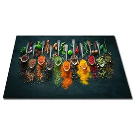 Papillon Inductie beschermer Afdekmat 72x52cm - Kruiden op Lepels