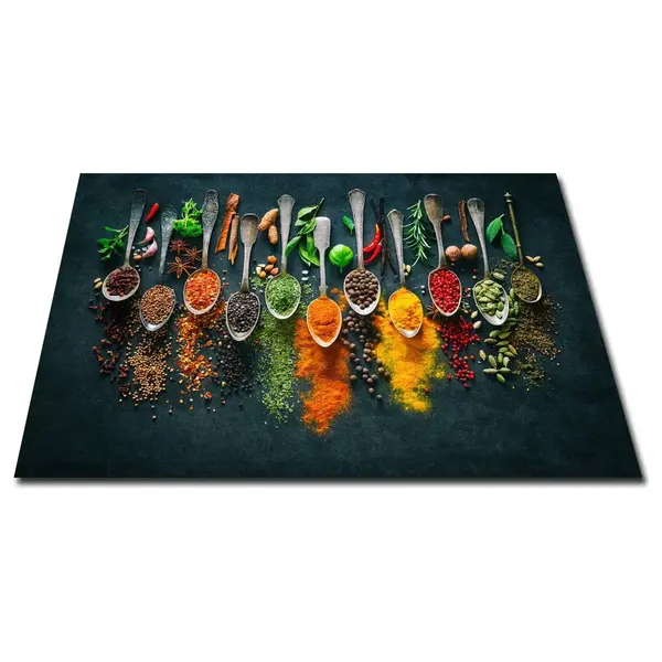Papillon Papillon Inductie beschermer Afdekmat 90x52cm - Kruiden op Lepels
