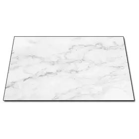 Papillon Inductie beschermer Afdekmat 90x52cm - Wit Marmer