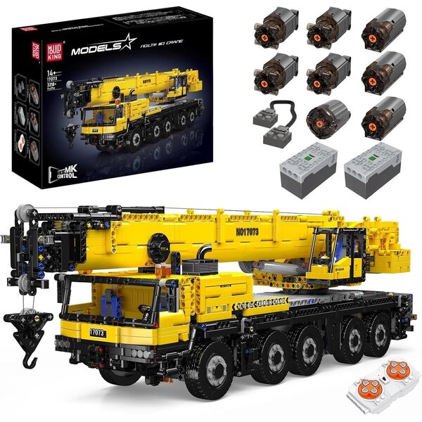 Mould King Mouldking 17073 - Liebherr kraan - 3218 onderdelen - Bestuurbaar - Bouwpakket - Bouwset - Past op bekende merken - RC