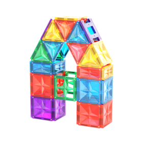MNTL Magnetische Tegels Bouwspeelgoed Rainbow 62-delig
