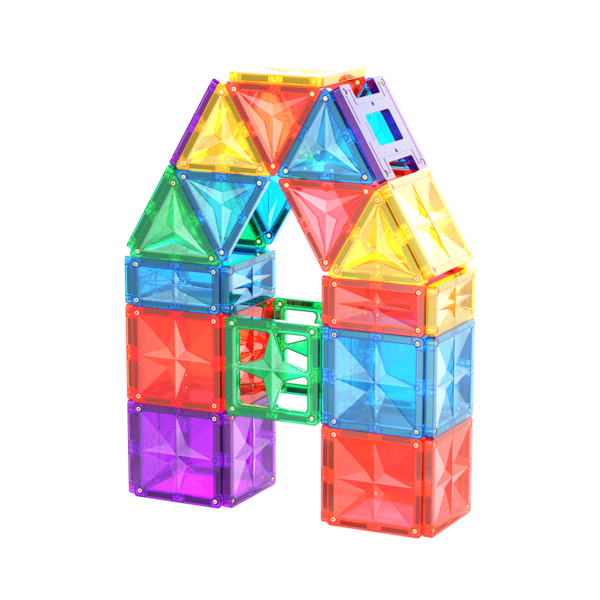 MNTL MNTL Magnetische Tegels Bouwspeelgoed Rainbow 62-delig