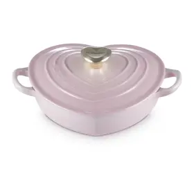 Le Creuset Le Creuset - Braadpan - Hart - in Geëmailleerd Gietijzer - met RVS Hartjesknop