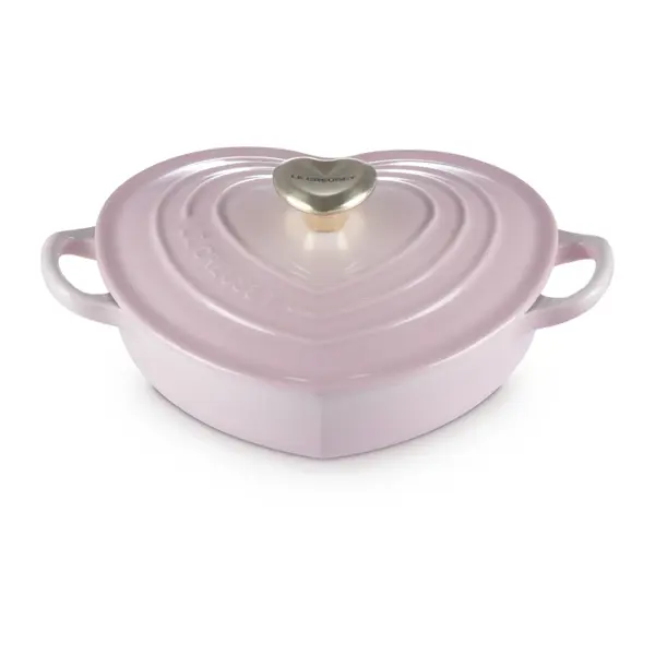 Le Creuset Le Creuset - Braadpan - Hart - in Geëmailleerd Gietijzer - met RVS Hartjesknop