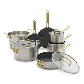 Greenpan Greenpan Tucci pannenset 3-ply 11 delig - RVS
