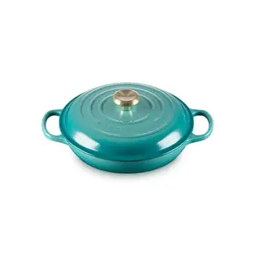 Le Creuset Le Creuset Signature Braadpan - Stoofpan  Signature Braadpan - 3,5 L 30cm - Blue Riviera