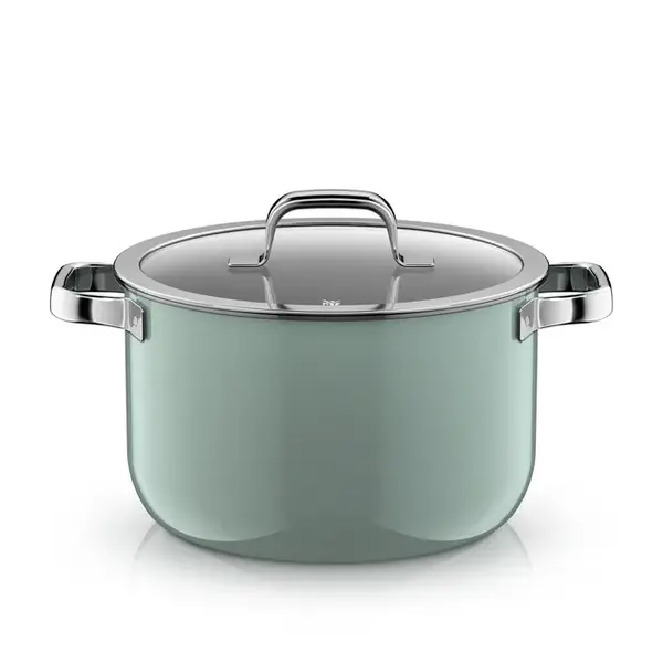 WMF WMF Fusiontec Soeppan pastelgroen - 24 cm - met glazen deksel