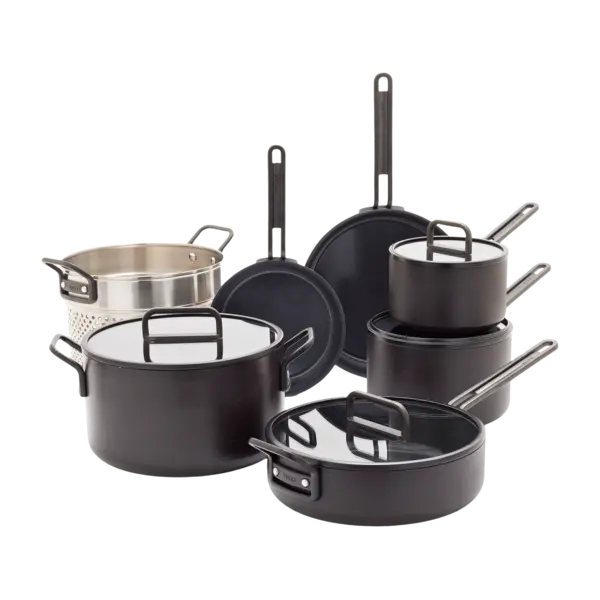 Greenpan Greenpan Tucci pannenset 3-ply 11 delig - Zwart