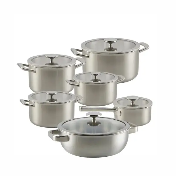 Habonne Habonne Allure Pannenset downdraft 6 delig - 5 ply RVS