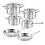 Habonne Habonne Allure Pannenset downdraft 6 delig - 5 ply RVS met glasdeksel