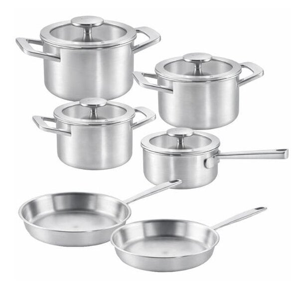 Habonne Habonne Allure Pannenset downdraft 6 delig - 5 ply RVS met glasdeksel