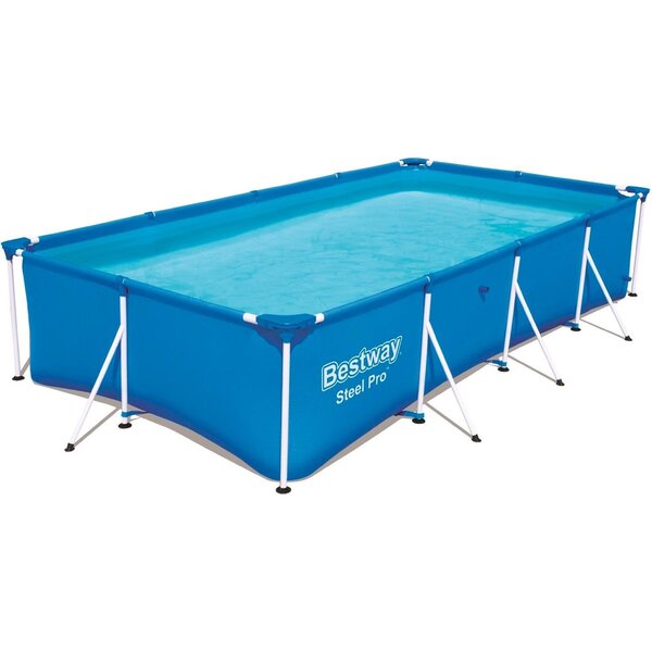 Bestway Bestway Steel Pro Zwembad - 400 x 211 x 81 cm - Rechthoekig Opzetzwembad met Stalen Frame - Familiezwembad