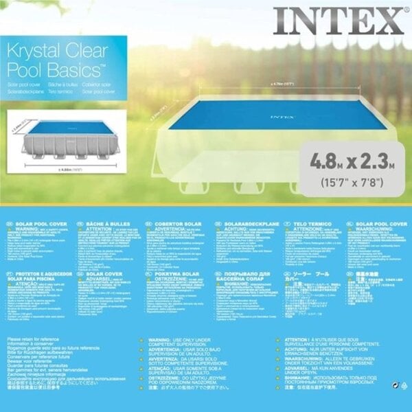INTEX - Solarzwembadhoes - 476x234 - cm - polyetheen - blauw