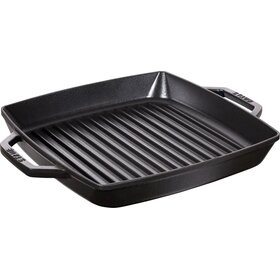 Staub Staub Grillpan 2 grepen 28 x 28 cm - zwart