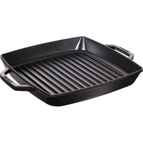 Staub Staub Grillpan 2 grepen 28 x 28 cm - zwart