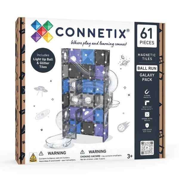 CONNETIX  CONNETIX Tiles knikkerbaan Ball Run Galaxy pack 61 delig