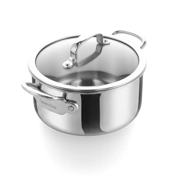 Greenpan GreenPan Premiere 5-ply kookpan met deksel RVS