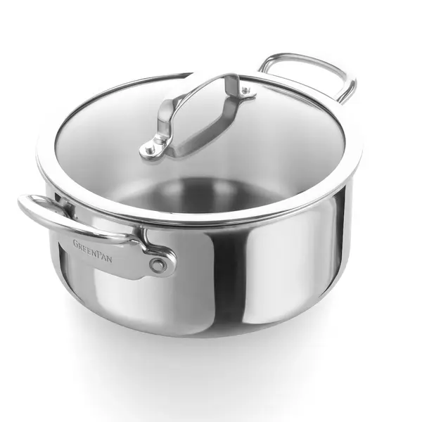 Greenpan GreenPan Premiere 5-ply kookpan met deksel RVS