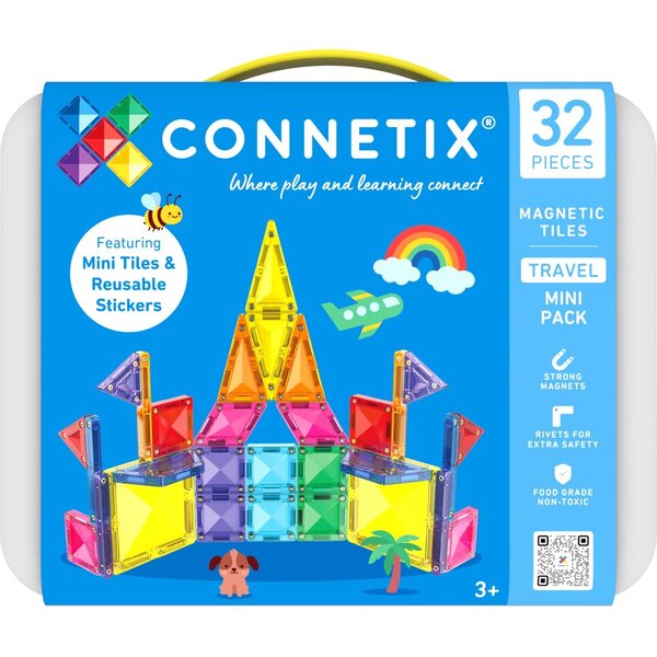 MNTL CONNETIX - Magnetisch Tegels - Travel Mini Pack/Reisset - 32 Stuks - Magnetisch Speelgoed