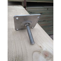 Verstelplaat  tbv betonpoer M16  delux