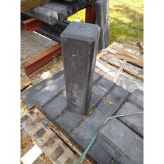 Betonpoer recht 15x15x60 cm grote velling