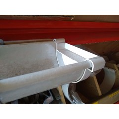 Dakgoot G250 Wit/Grijs Zijkant op=op