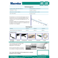 Polycarbonaat Klik systeem 25cm 350cm lang