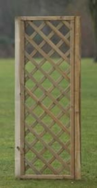 Houten Trellis met lijst recht model