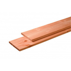 Douglas plank, 1 kant bezaagd en 1 kant geschaafd 2,8x19,5 cm