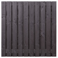 Tuinscherm Marlies lariks/douglas 19+2-planks 180x180 cm fijnbezaagd (zwart gedompeld)