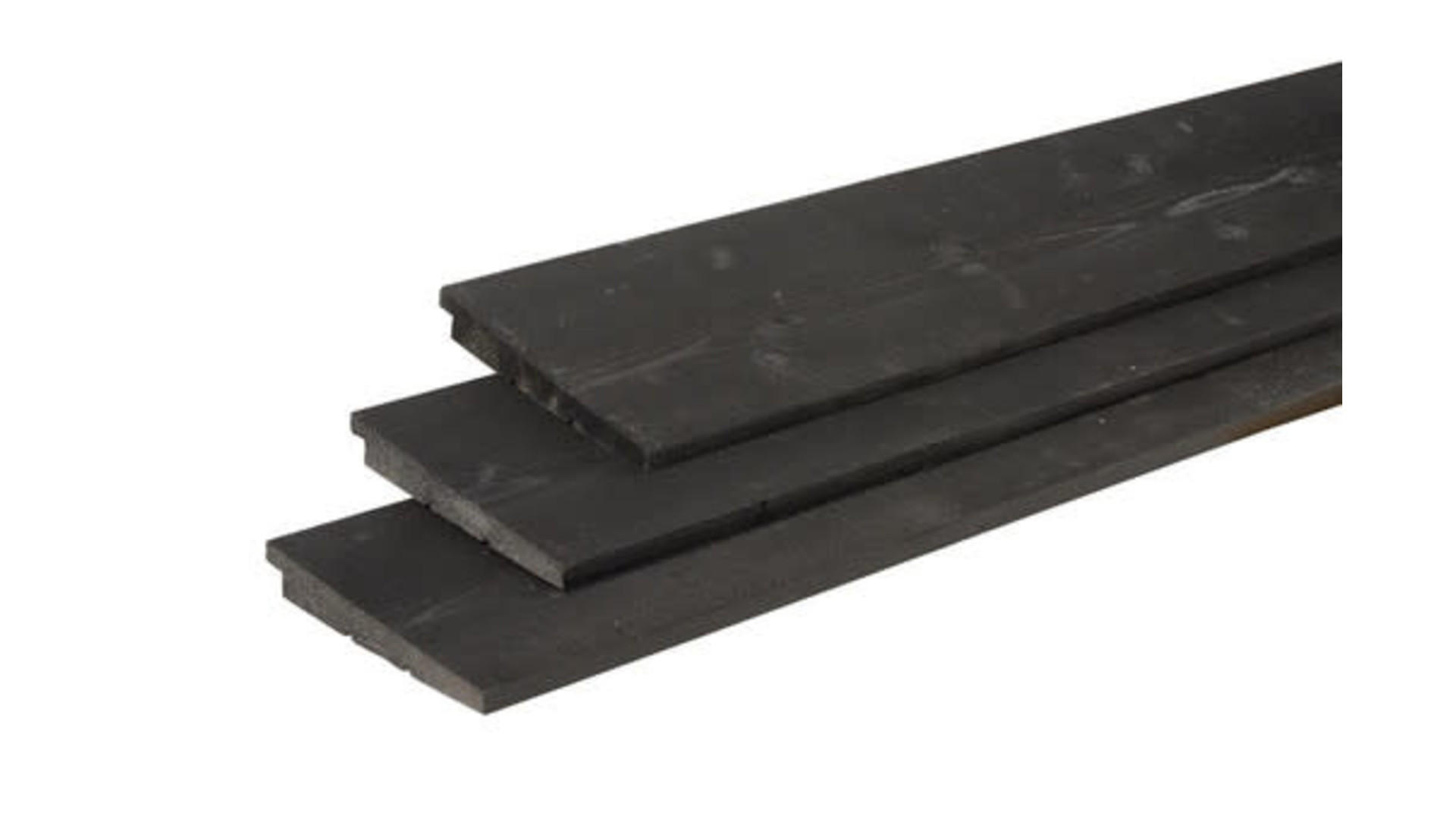 ZWART Gedompeld Zweedsrabat Douglas  breed dikker 1,1-2,7x19,5 cm
